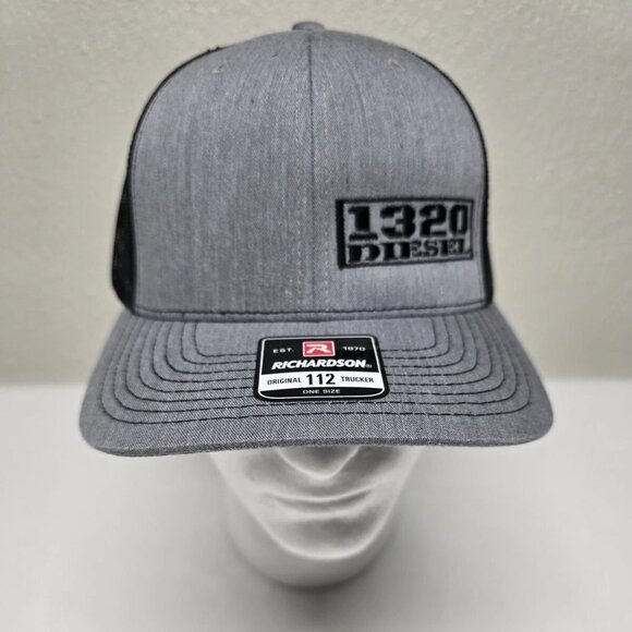 Richardson Trucker Hat Mens Gray Snapback Logo NWT - Picture 1 of 8